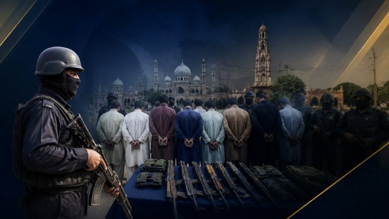 پنجاب میں 18 مبینہ دہشت گرد گرفتار، اسلحہ برآمد