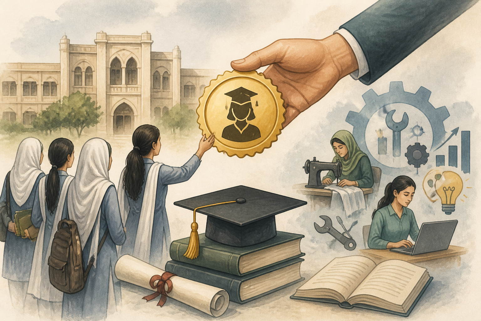 اے آئی کی تیار کردہ علامتی تصویر — چونا منڈی کالج بورڈ آف گورنرز کا اجلاس
