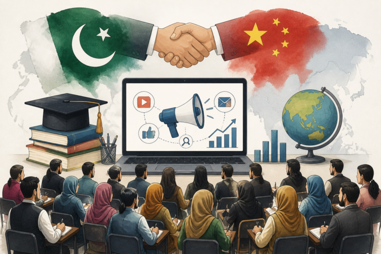 اے آئی کی تیار کردہ علامتی تصویر — ڈیجیٹل مارکیٹنگ تربیت سے متعلق علامتی منظر