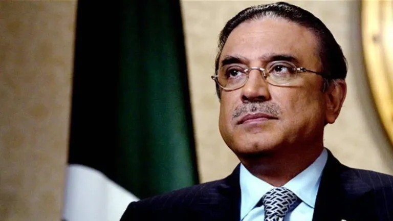 صدر آصف علی زرداری کی تصویر جو معاشی مشکلات سے متعلق بیان کے ساتھ منسلک ہے